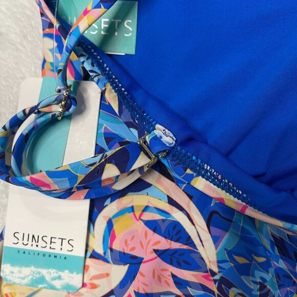 NEW Sunsets Simone Tankini Swimsuit Medium Gypsy Breeze Unforgettable Bottom - Picture 9 of 9
